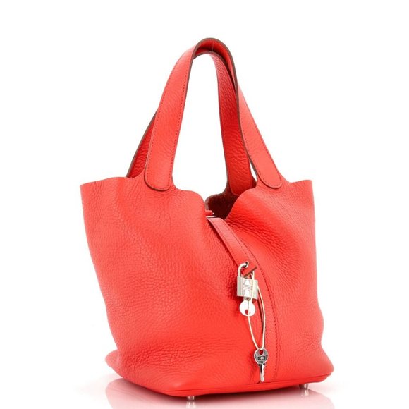 HERMES PICOTIN LOCK MM CLEMENCE PALLADIUM HW RETAIL $3,325 + tax-100% AUTHENTIC - Picture 11 of 16